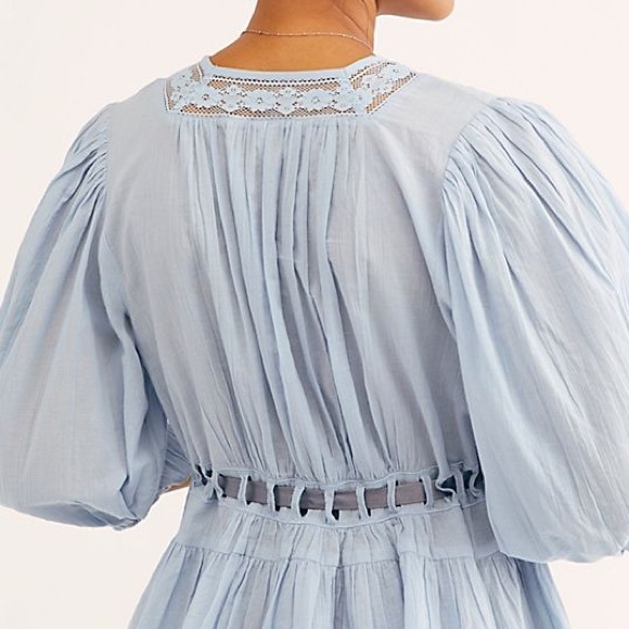 New Free People Favorite Romance Tunic Color Sky - Picture 5 of 7